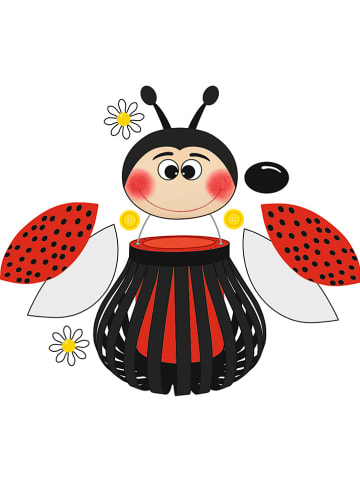 URSUS Laternen-Bastelset "Marienkäfer" in Rot/ Schwarz