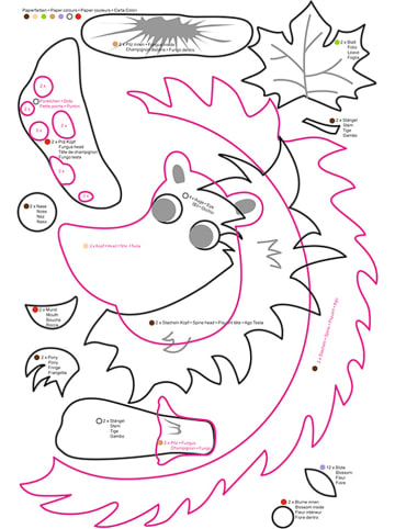 URSUS Laternen-Bastelset "Igel" in Bunt