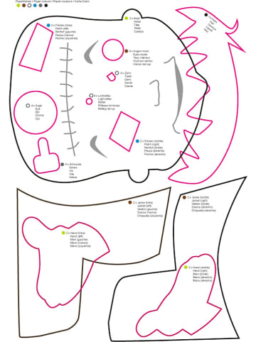 URSUS Laternen-Bastelset "Monsterchen" in Bunt