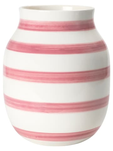 Kähler Vase "Omaggio" in Rosa/ Weiß - (H)20 cm