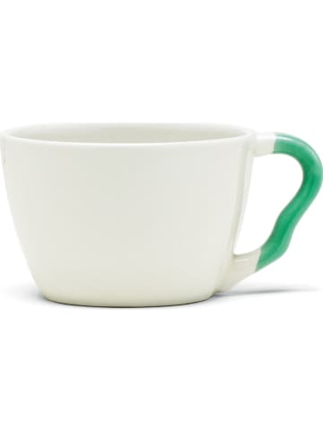 Kähler Kubek w kolorze biało-zielonym do kawy - 220 ml