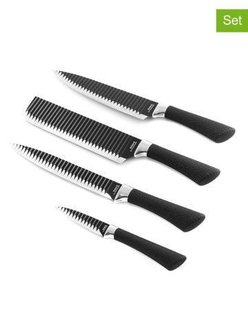 InnovaGoods 5-częściowy zestaw noży w kolorze czarnym