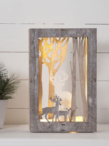 STAR Trading Decoratieve ledafbeelding "Fauna" warmwit - (B)18 x (H)28 cm