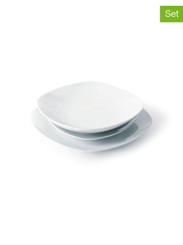 Trendy Kitchen by EXCÉLSA 18-częściowy zestaw talerzy w kolorze białym