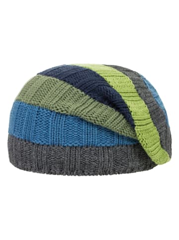Döll Beanie blauw/grijs/groen