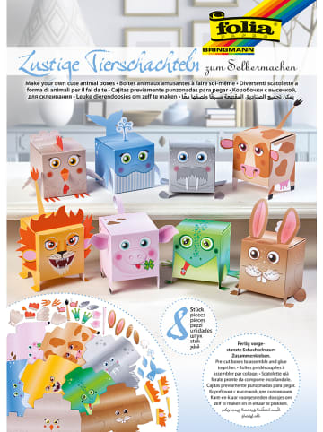 folia PAPER Knutselset "Geschenkdoosjes dieren" meerkleurig