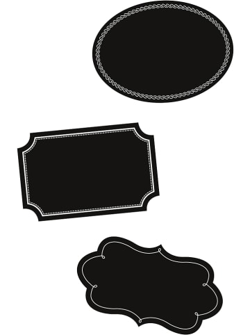 Folia Tafelfolie-hangers zwart - 6 stuks
