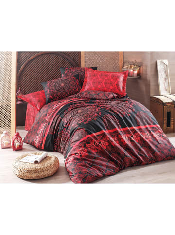 Elizabed Beddengoedset "Sehri-Ala" rood/zwart