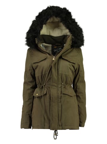 Geographical Norway Parka "Celeste" w kolorze oliwkowym