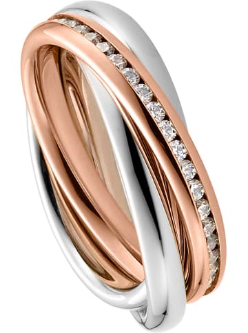 Heidemann Rosévergulde ring "Trini" met Swarovski kristallen