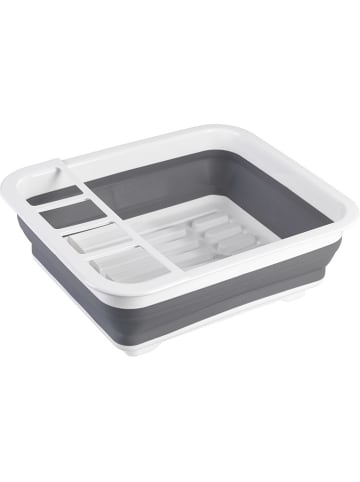Wenko Faltbares Abtropfgestell in Grau/ Weiß - (B)36,5 x (H)13 x (T)31 cm