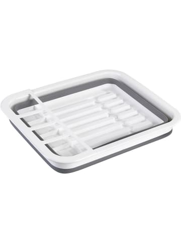 Wenko Faltbares Abtropfgestell in Grau/ Weiß - (B)36,5 x (H)13 x (T)31 cm