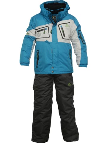 Peak Mountain 2tlg. Ski-/ Snowboardoutfit in Blau/ Grau/ Weiß
