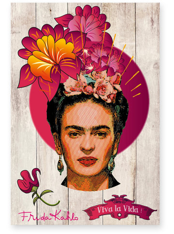 Madre Selva Holzdruck "Frida" - (B)40 x (H)60 cm