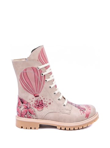Streetfly Boots in Rosa/ Beige/ Bunt