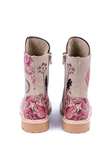 Streetfly Boots in Rosa/ Beige/ Bunt