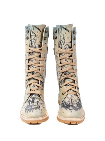 Streetfly Boots in Beige/ Bunt