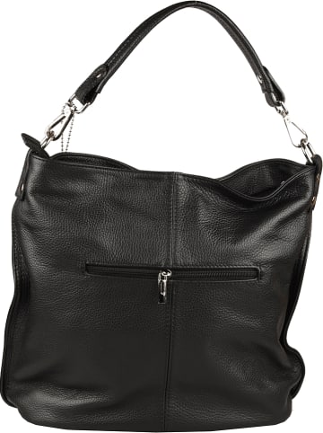 Florence Bags Skórzana torebka "Taba" w kolorze czarnym - 32 x 31 x 16 cm