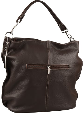 Florence Bags Leder-Schultertasche "Taba" in Braun - (B)32 x (H)31 x (T)16 cm