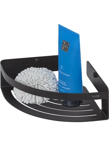 Tiger Doucherek zwart - (B)18,4 x (H)7 x (D)18,4 cm