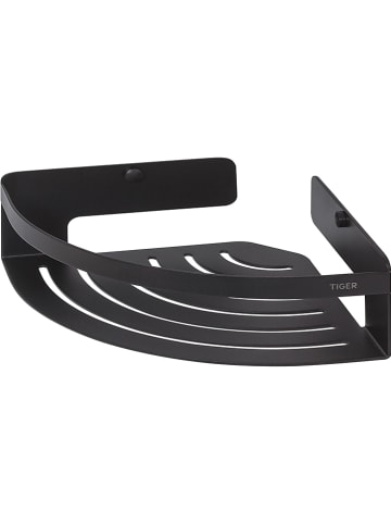 Tiger Duschkorb in Schwarz - (B)18,4 x (H)7 x (T)18,4 cm