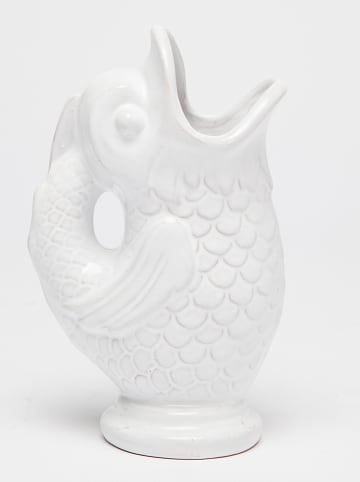 Tierra Bella Vase "Pez" in Weiß - (H)26 cm