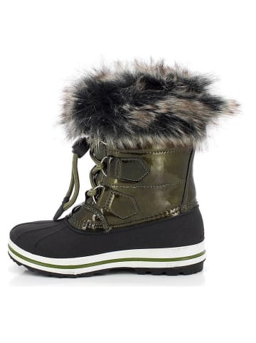 Kimberfeel Kozaki zimowe "Diana" w kolorze oliwkowo-czarnym