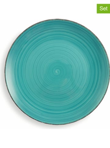 Villa d´Este 6-delige set: dessertborden "New Baita" turquoise - Ø 19 cm