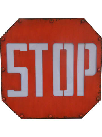 Anticline Dekoracyjny szyld "Stop" w kolorze czerwono-białym - 41 x 41 x 8 cm