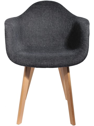 THE HOME DECO FACTORY 2-delige set: armstoelen zwart - (B)62 x (H)84 x (D)59 cm