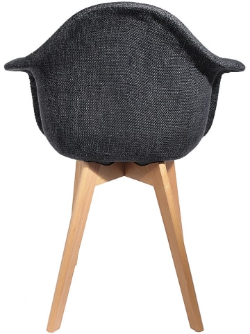 THE HOME DECO FACTORY 2-delige set: armstoelen zwart - (B)62 x (H)84 x (D)59 cm