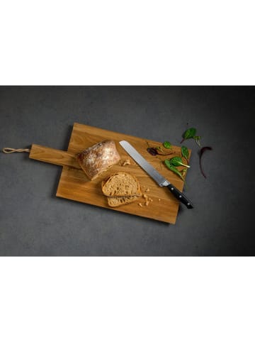 Nirosta Brotmesser "Trinity" in Schwarz/ Silber - (L)20 cm