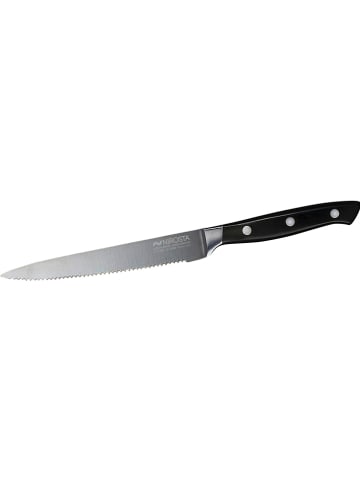 Nirosta Küchenmesser "Trinity" in Schwarz/ Silber - (L)14 cm