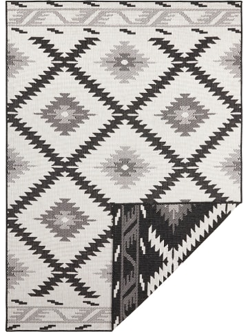 NORTHRUGS Indoor-/ Outdoor-Teppich "Malibu" in Schwarz/ Creme