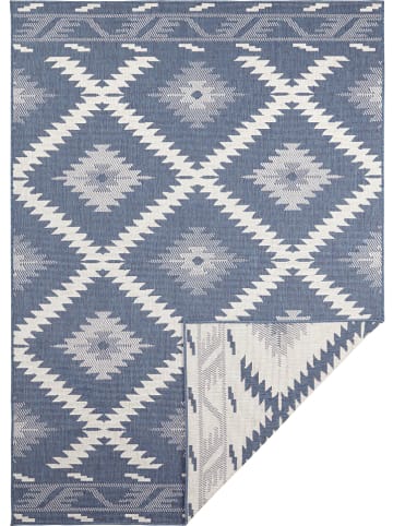 NORTHRUGS Outdoor-Wendeteppich "Malibu" in Blau/ Creme