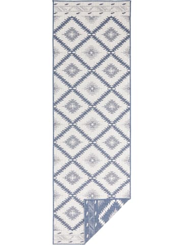 NORTHRUGS Outdoor-Wendeteppich "Malibu" in Blau/ Creme