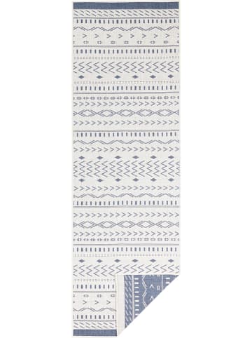 NORTHRUGS Indoor-/outdoortapijt "Kuba" blauw/crème