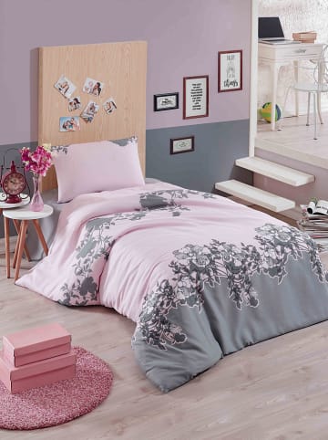 Elizabed Bettwäsche-Set "Rodez" in Rosa/ Grau