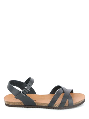 Grünland Skórzane sandały "Demy" w kolorze czarnym