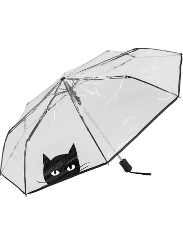 SUSINO Taschenschirm "Cat" in Transparent/ Schwarz - Ø 98 cm