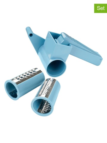 Zenker 3-delige set: handmolen lichtblauw - (B)13,5 x (H)8 x (D)9 cm