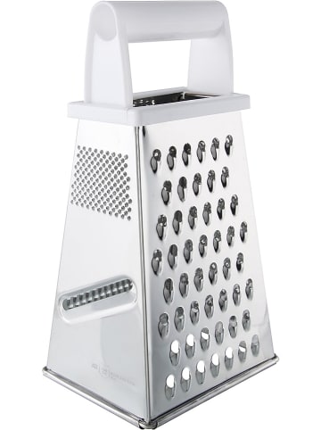 Fackelmann Vierkante rasp zilverkleurig - (B)11,5 x (H)21,5 x (D)11,5 cm