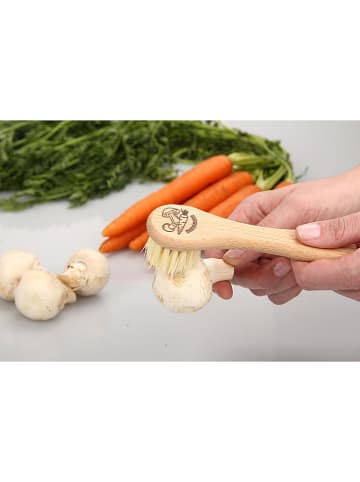 Fackelmann Obst-/ Gemüsebürste in Hellbraun - (L)15 cm