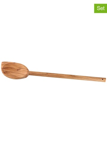Fackelmann 2er-Set: Kochlöffel in Hellbraun - (L)30 cm