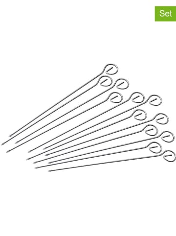 Fackelmann 2er-Set: Edelstahl-Schaschlikspieße - (L)22 cm - 2x 12 Stück