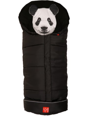 Kaiser Naturfellprodukte Thermo-Fußsack "Panda" in Schwarz - (L)100 x (B)43 cm