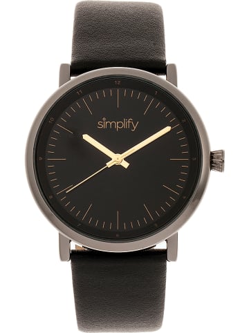 Simplify Kwartshorloge "The 6200" zwart/antraciet