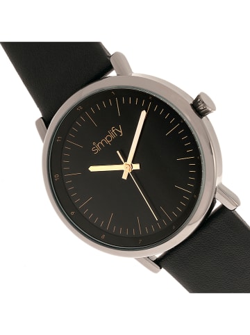 Simplify Kwartshorloge "The 6200" zwart/antraciet