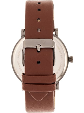 Simplify Kwartshorloge "The 6200" bruin/antraciet/beige