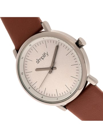 Simplify Zegarek kwarcowy "The 6200" w kolorze brązowo-antracytowo-beżowym